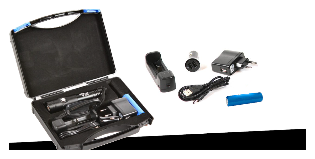 Sigalsub Horus torch kit with battery, charger and carrying case