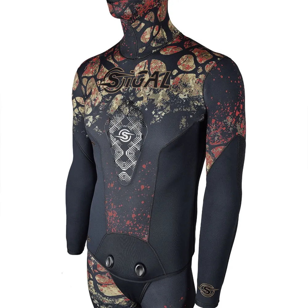 SIGALSUB Hydra 7mm camouflage spearfishing wetsuit jacket