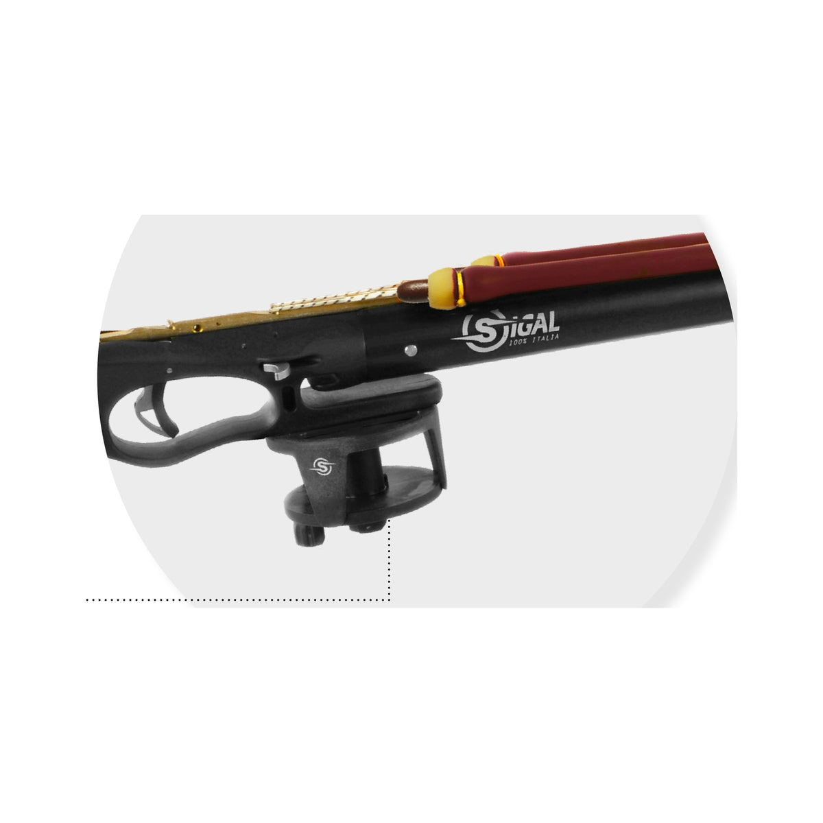 Sigalsub Nemesis One Black handle with optional IKA reel – reel not included